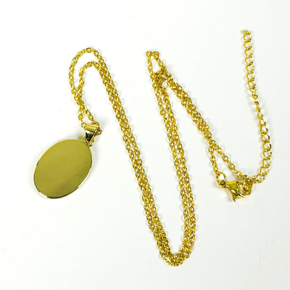 Jesus Gemstone Necklace Gold Opal