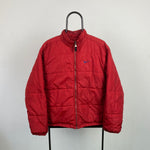 90s Nike Reversible Puffer Jacket Red Blue Small