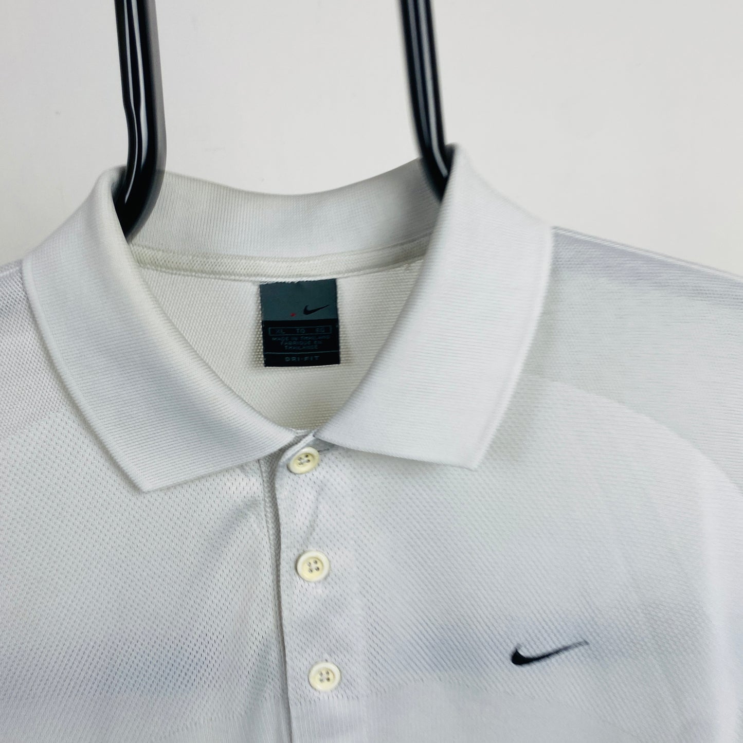 00s Nike Golf/Tennis Polo Shirt T-Shirt White XL