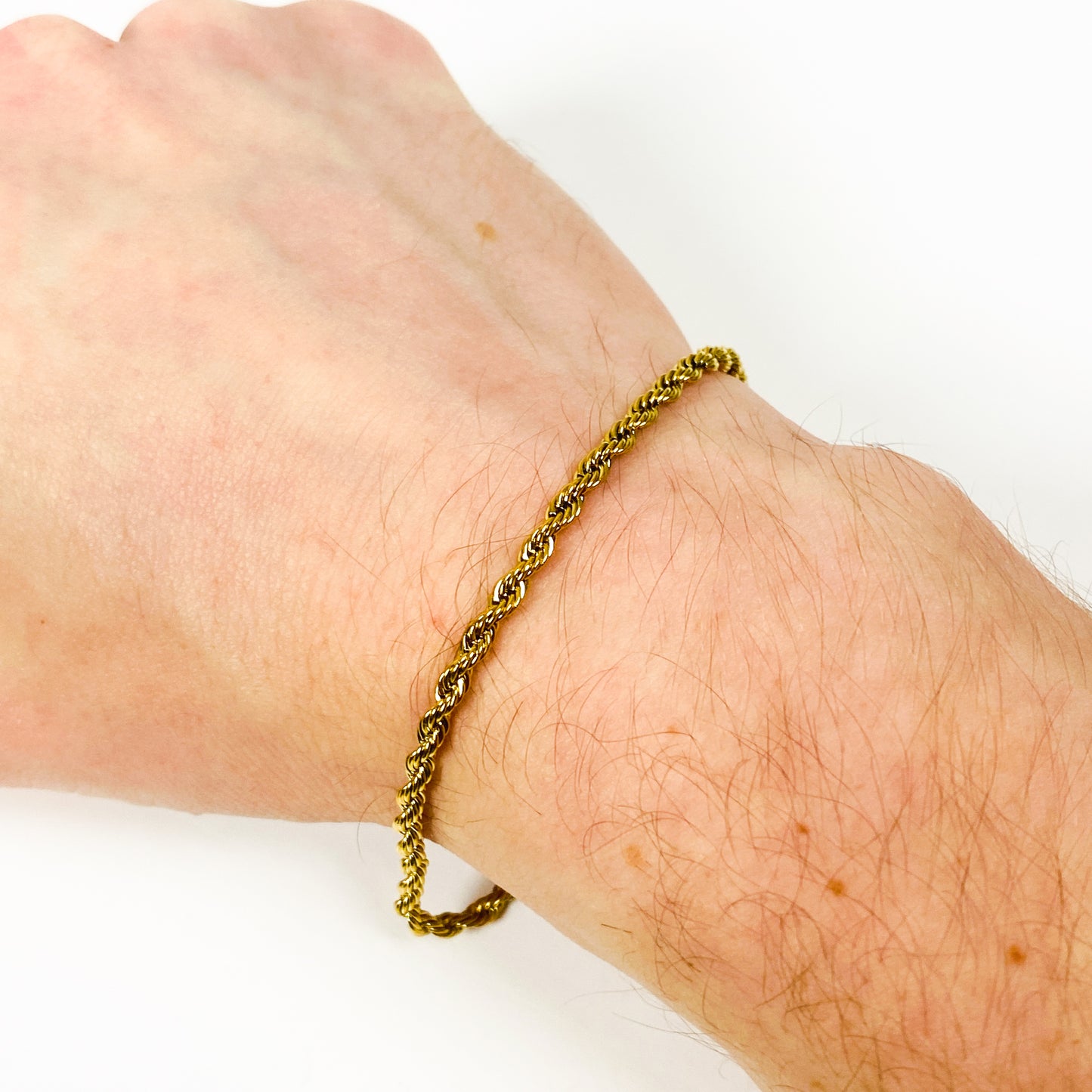 Vintage Cube Link Bracelet Chain Gold