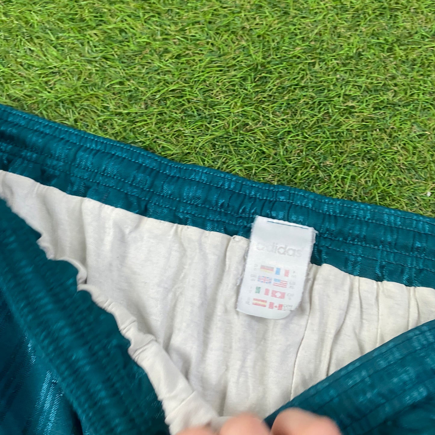 90s Adidas Football Shorts Green XL