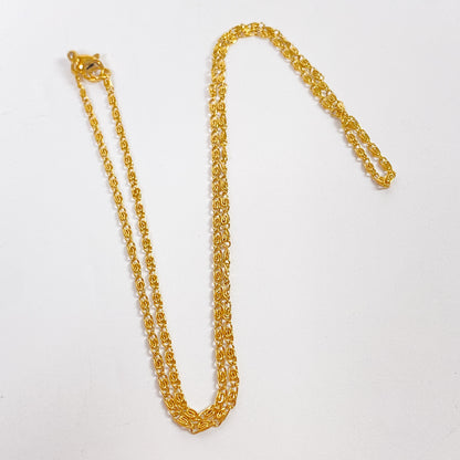 Retro Swirl Chain Link Necklace Chain Gold