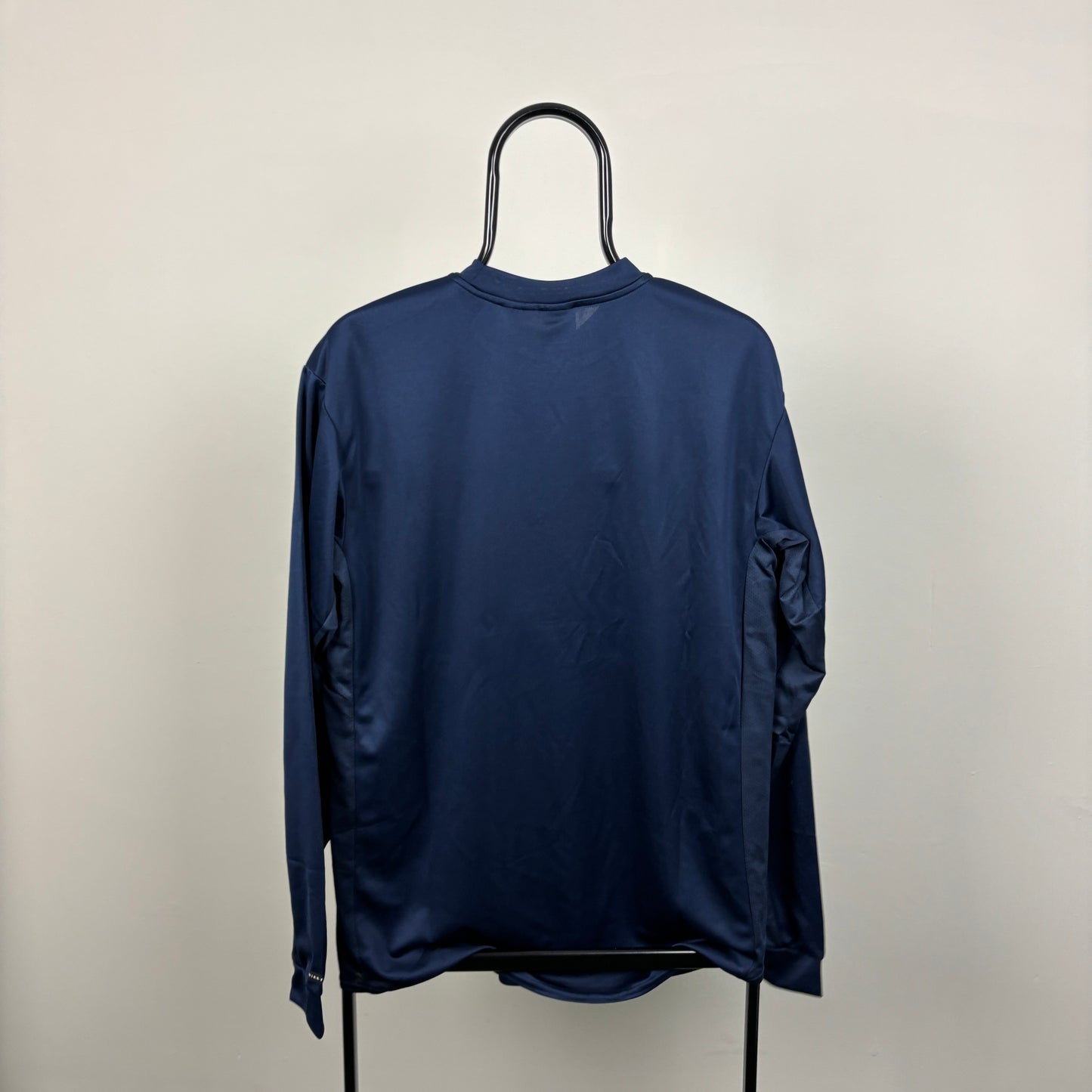 90s Nike Dri-Fit Running Long Sleeve T-Shirt Blue Medium