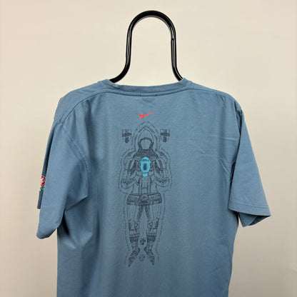 00s Nike England Rugby T-Shirt Blue Large