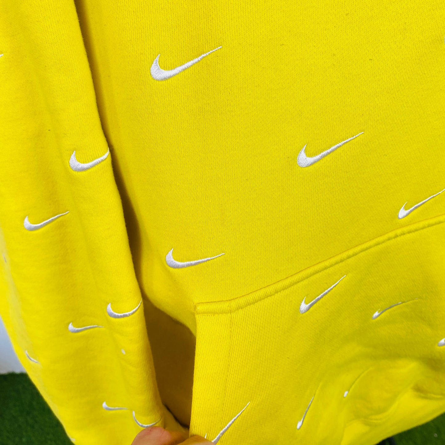 00s Nike NRG Swoosh Hoodie Yellow Medium