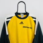 90s Adidas Sweatshirt Yellow Large
