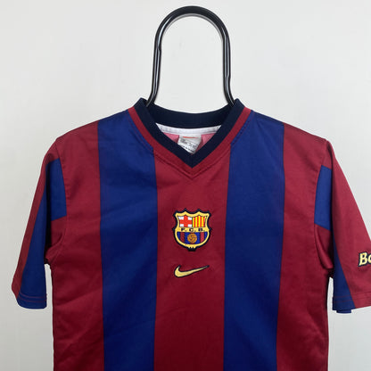 90s Nike Barcelona Football Shirt T-Shirt Red XS