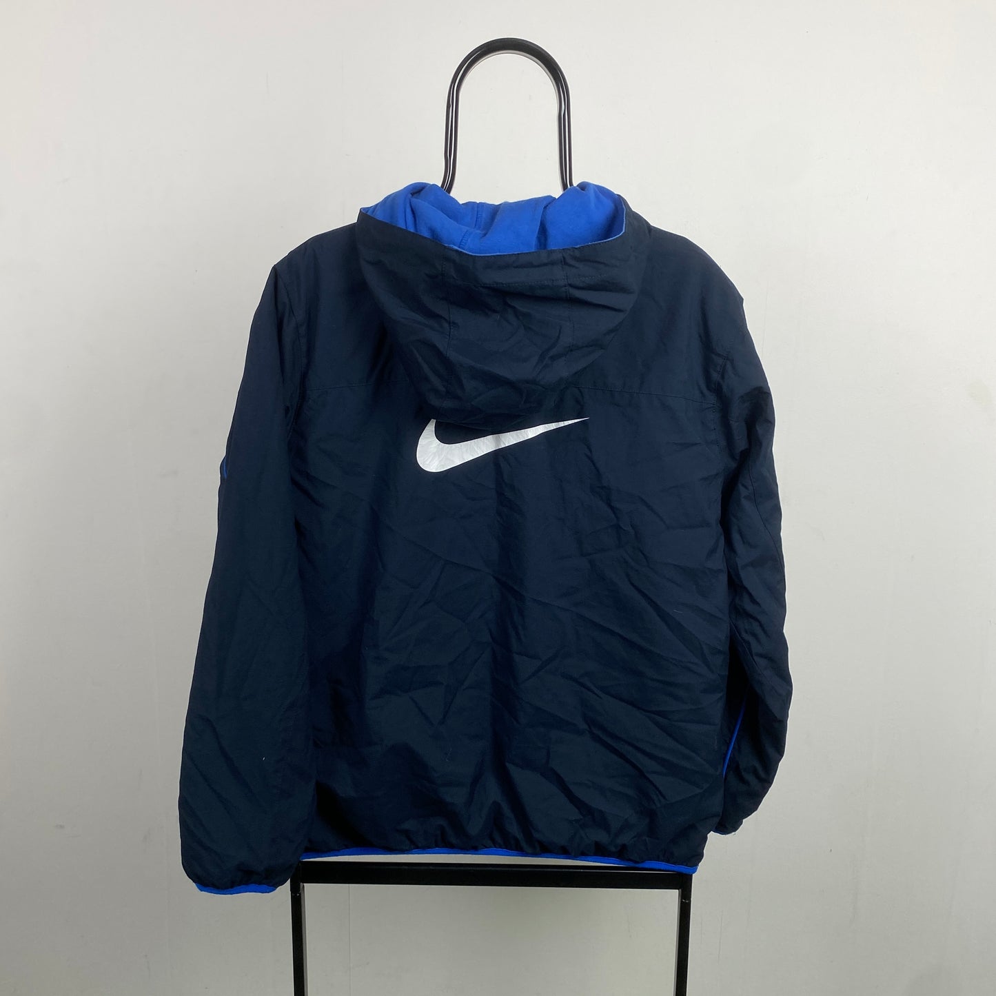 00s Nike Reversible Piping Coat Jacket Blue Small