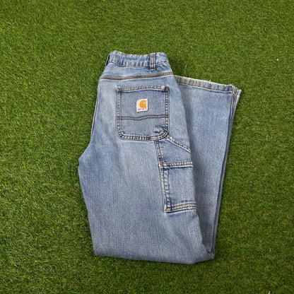 00s Carhartt Carpenter Jeans Joggers Blue Small