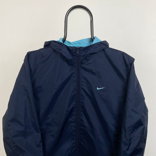 00s Nike Reversible Windbreaker Jacket Blue XS