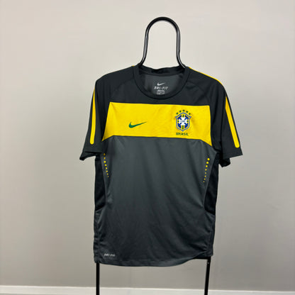 00s Nike Brazil Football Shirt T-Shirt Black Small