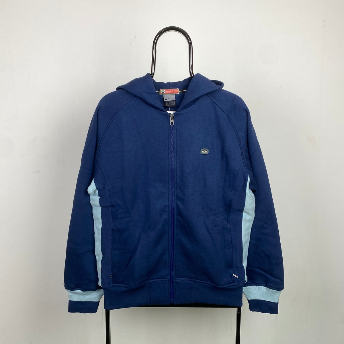 00s Nike Zip Hoodie Blue Small