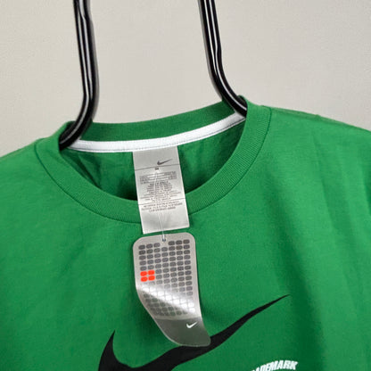 00s Nike Swoosh T-Shirt Green Medium