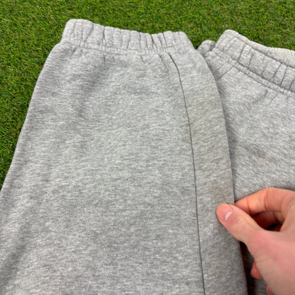 00s Nike Wide Leg Cotton Joggers Grey Medium