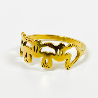 Retro Vintage Frog Ring Gold