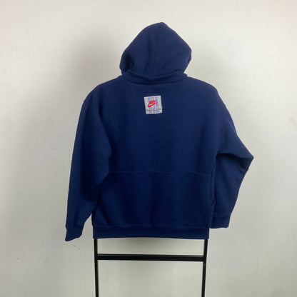 90s Nike Hoodie Blue Small