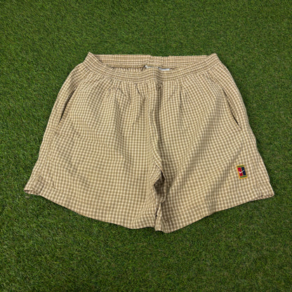 90s Nike Plaid Challenge Court Shorts Brown Medium