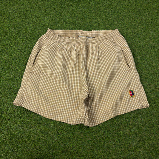 90s Nike Plaid Challenge Court Shorts Brown Medium