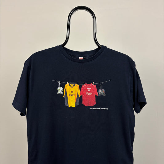 00s Liverpool FC T-Shirt Blue Small