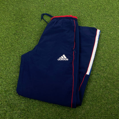 90s Adidas France Tracksuit Joggers Blue Small