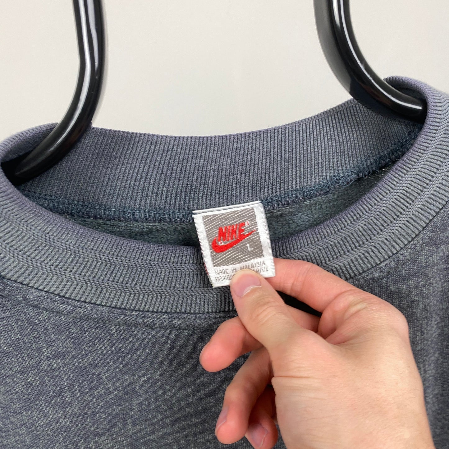 90s Nike Sweatshirt Grey Large