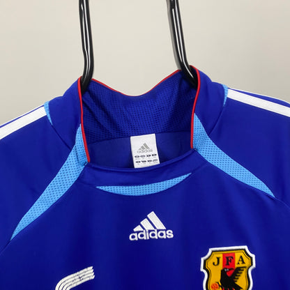00s Adidas Japan Football Shirt T-Shirt Blue Medium