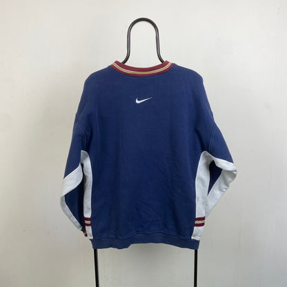 90s Nike Basketball Sweatshirt Blue Large