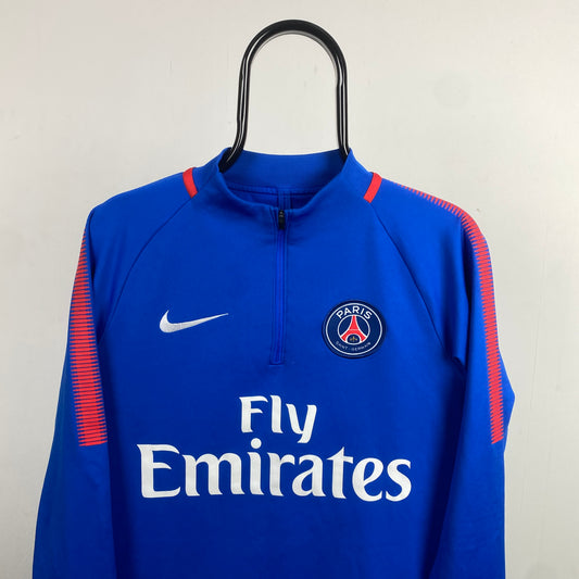 00s Nike PSG Sweatshirt Blue Small