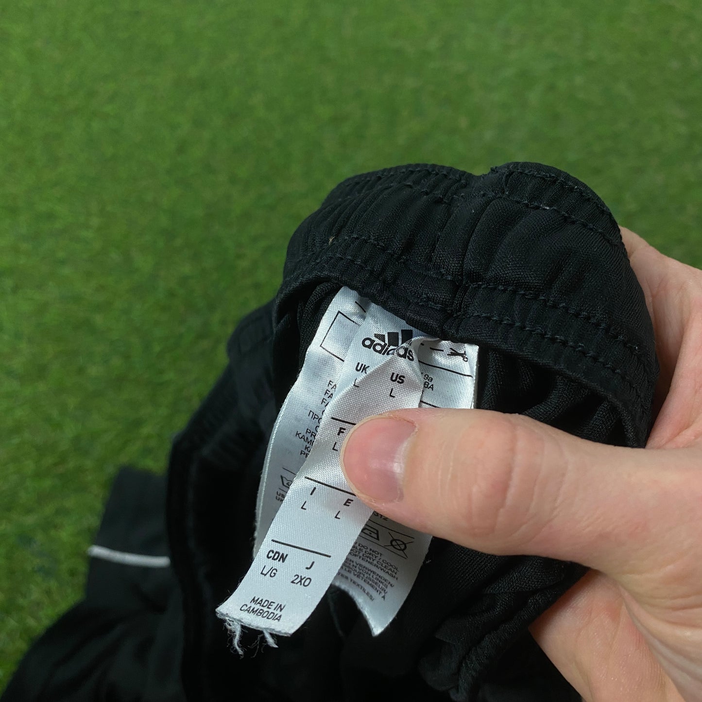 00s Adidas Football Shorts Black Large