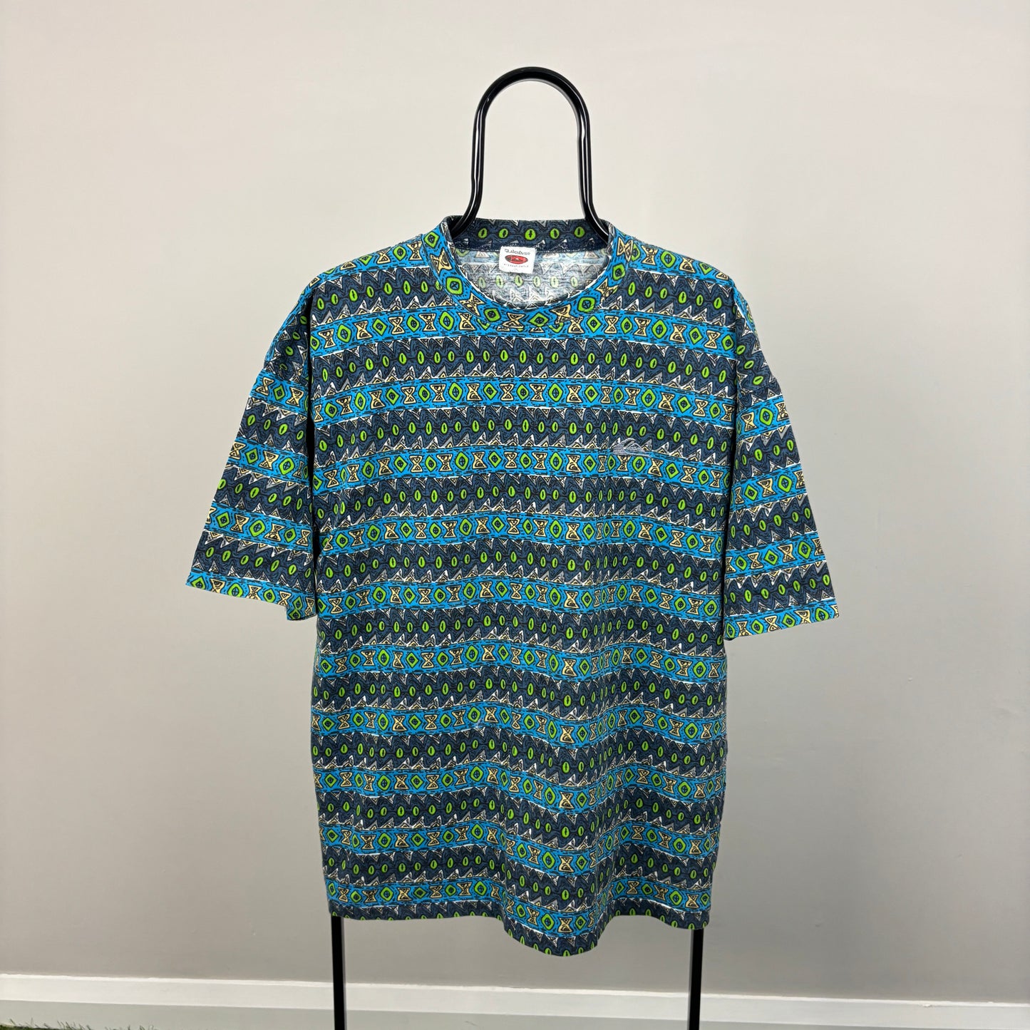 90s Quiksilver T-Shirt Green Large