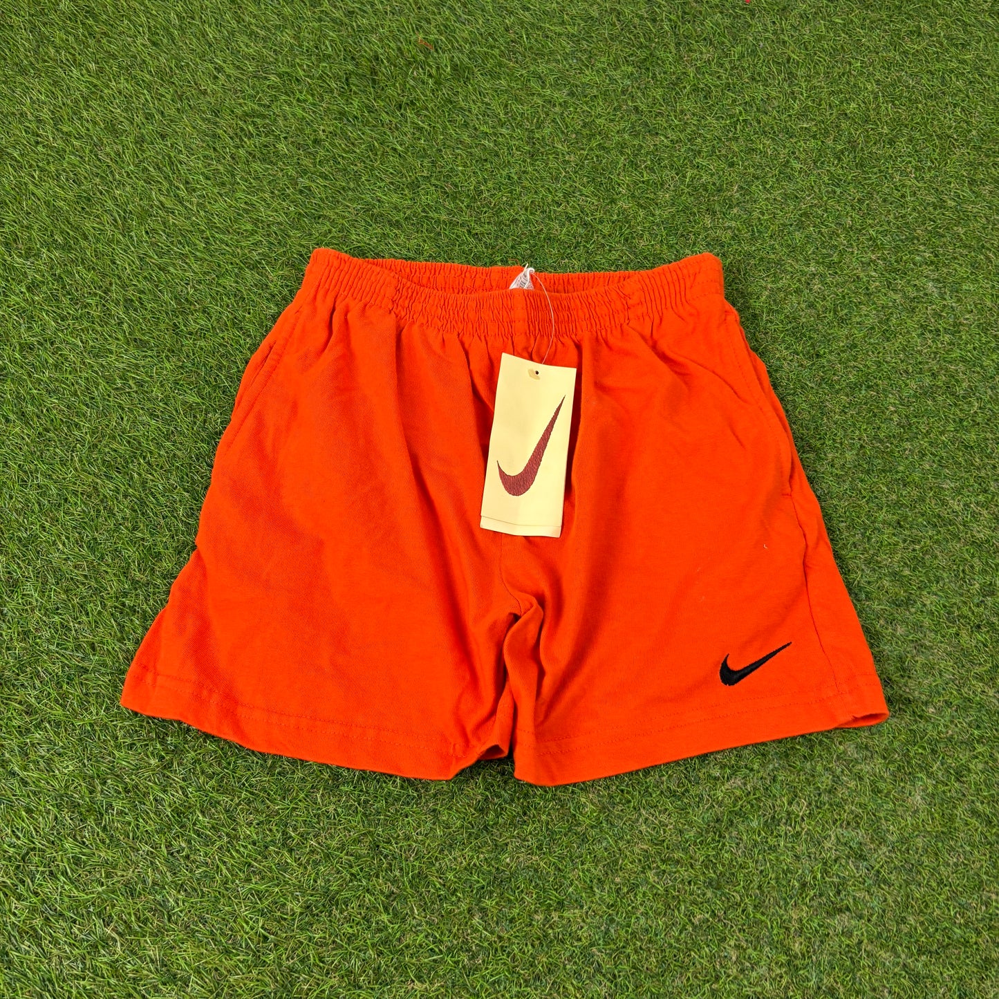 90s Nike Cotton Shorts Orange XS