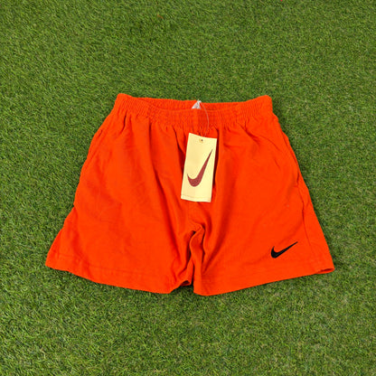 90s Nike Cotton Shorts Orange XS