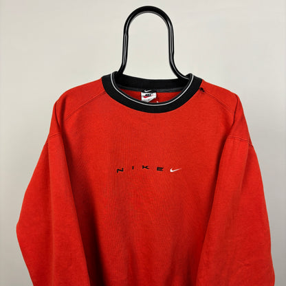 90s Nike Sweatshirt Orange Large