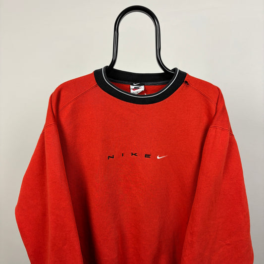 90s Nike Sweatshirt Orange Large