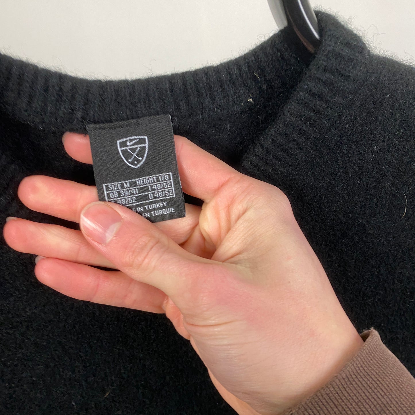 00s Nike Golf Wool Sweatshirt Black Medium