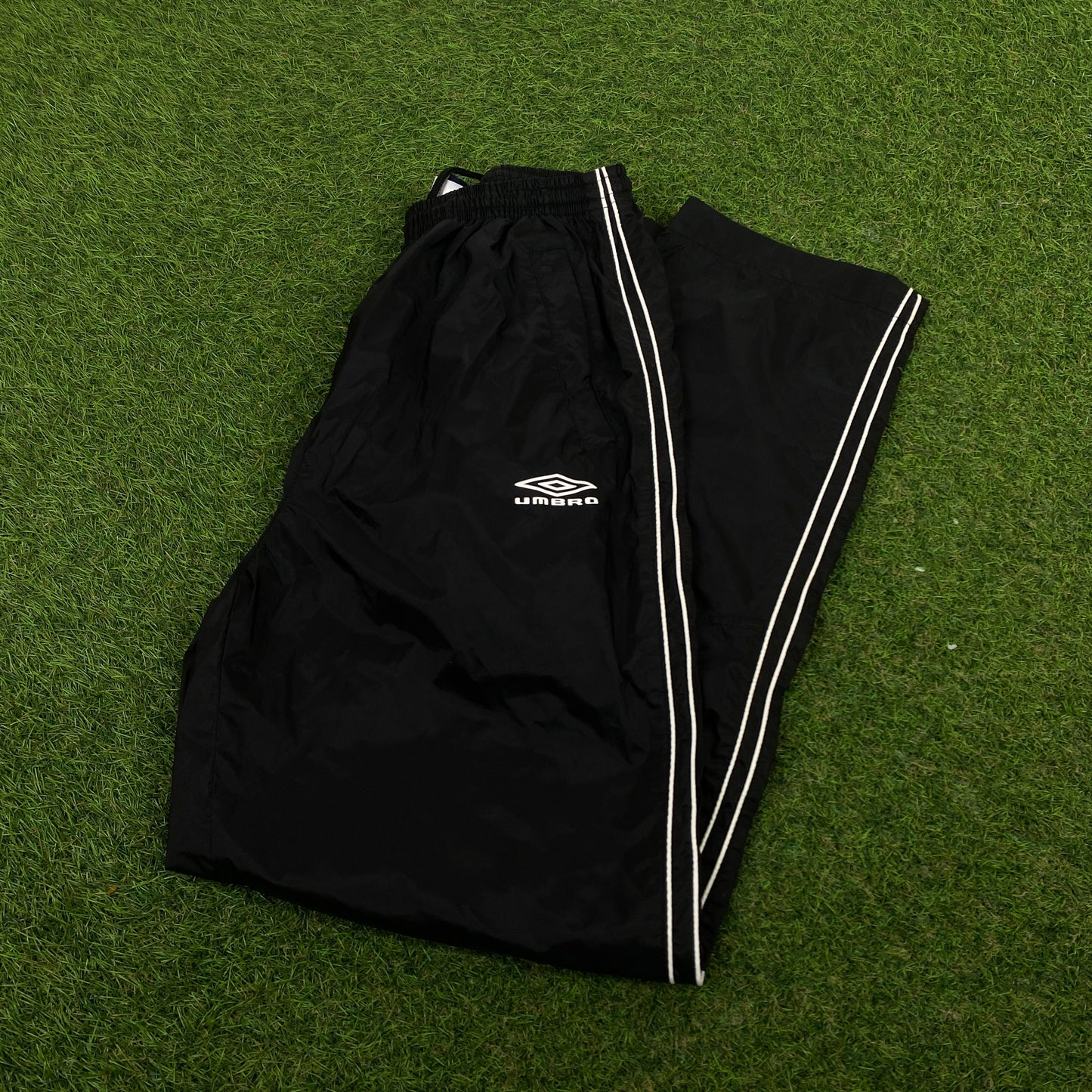 Retro Umbro Piping Joggers Black XS