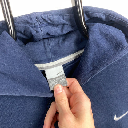 00s Nike Heavyweight Hoodie Blue Small