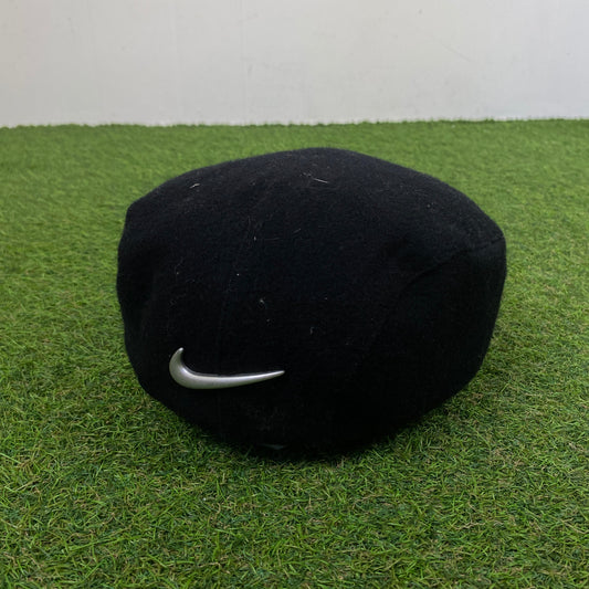 00s Nike Wool Golf Beret Hat Black
