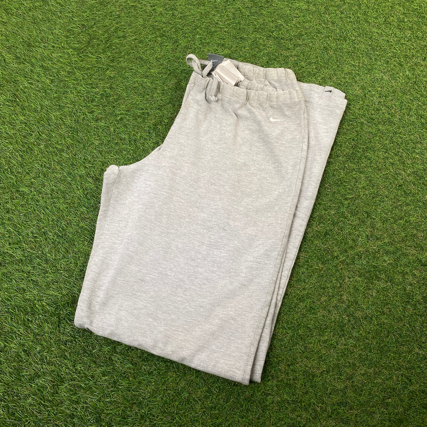 00s Nike Wide Leg Cotton Joggers Grey Large