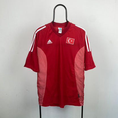 90s Adidas Turkey Football Shirt T-Shirt Red XL