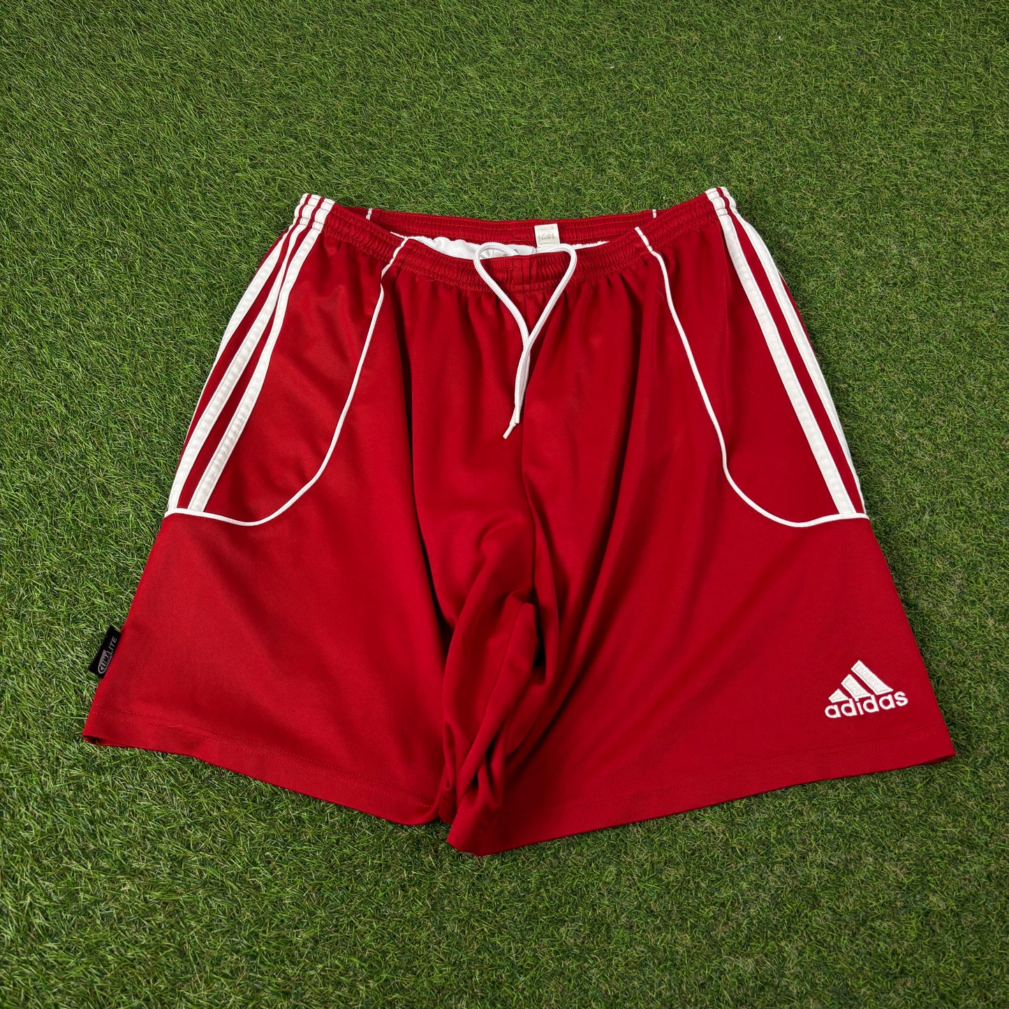 00s Adidas Football Shorts Red XL