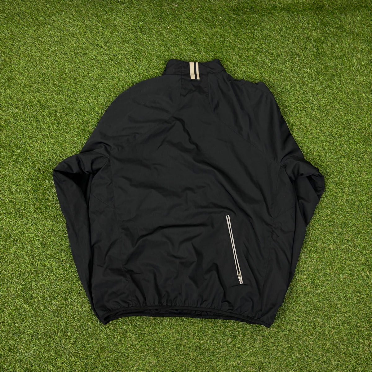 00s Nike Sidewinder Windbreaker Jacket + Joggers Set Black Medium
