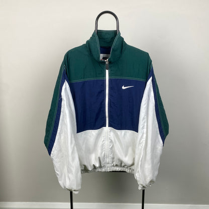 90s Nike Windbreaker Jacket Green Large