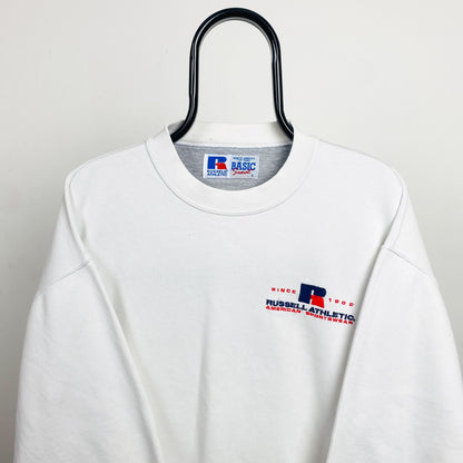 Retro Russell Athletic Sweatshirt White Large