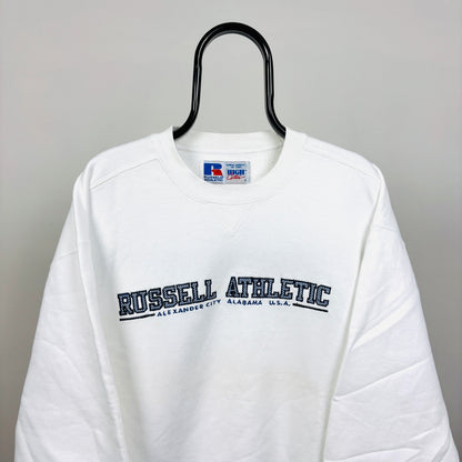 90s Russell Athletic Sweatshirt White Large