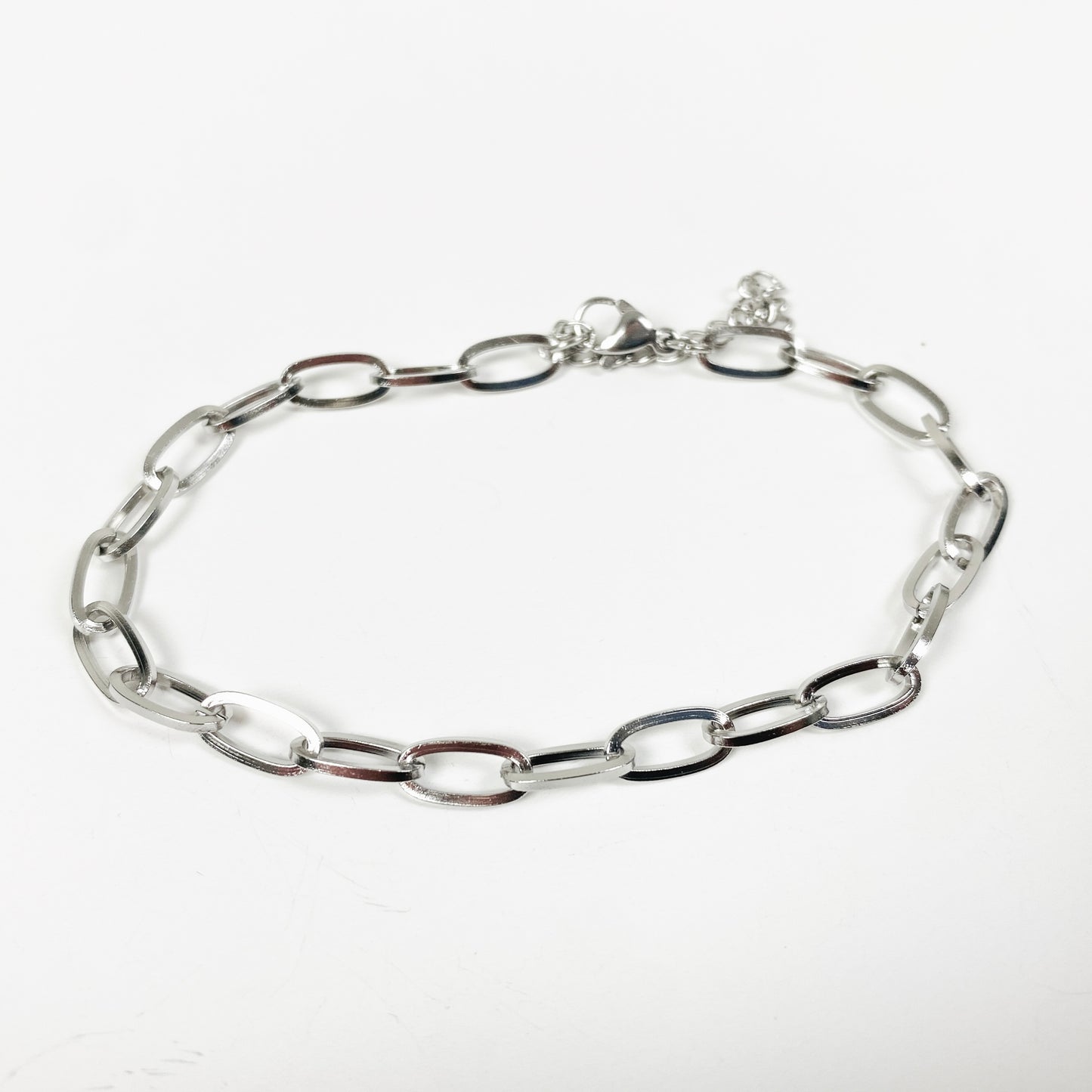 Hoop Link Chain Bracelet .925 Silver