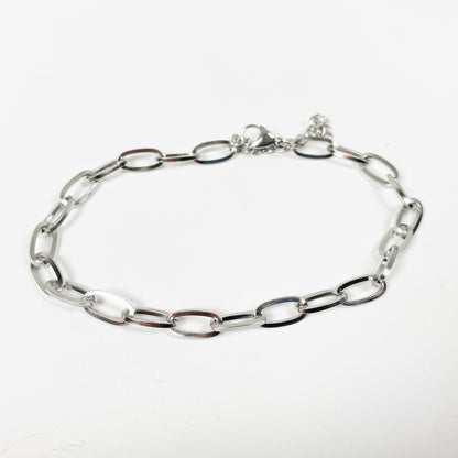 Hoop Link Chain Bracelet .925 Silver
