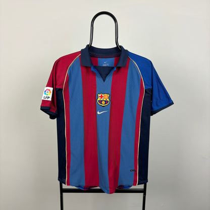90s Nike Barcelona Football Shirt T-Shirt Red Small