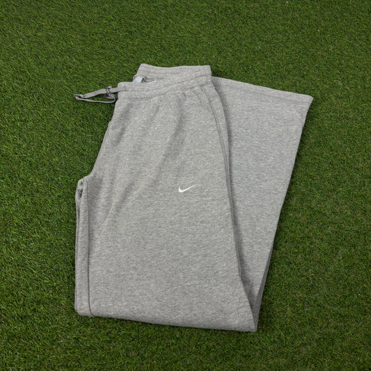 00s Nike Wide Leg Cotton Joggers Grey Medium