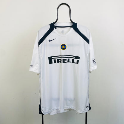 00s Nike Inter Milan Football Shirt T-Shirt White XXL